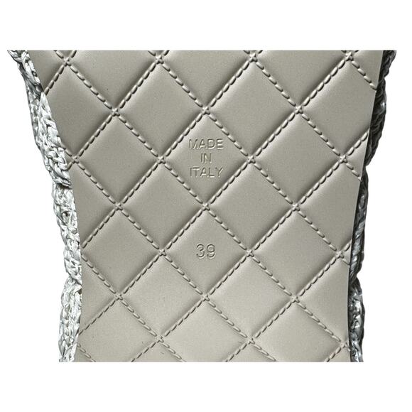 Chanel x Virginie Viard Interlocking CC Logo Raffia Mules Slides Sandals 39 NEW - Picture 8 of 8